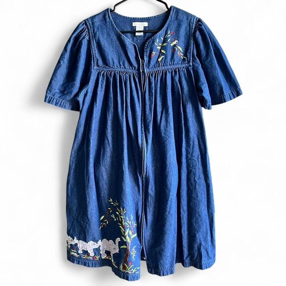 Bechamel Embroidered Denim Dress - Picture 1 of 8